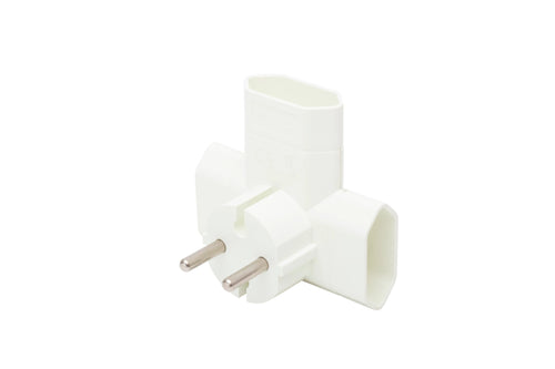 Soclu EURO x3 distribuitor T alb montare incastrata Home TPF3E