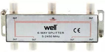 Splitter CATV 6 cai 5-2450Mhz Well