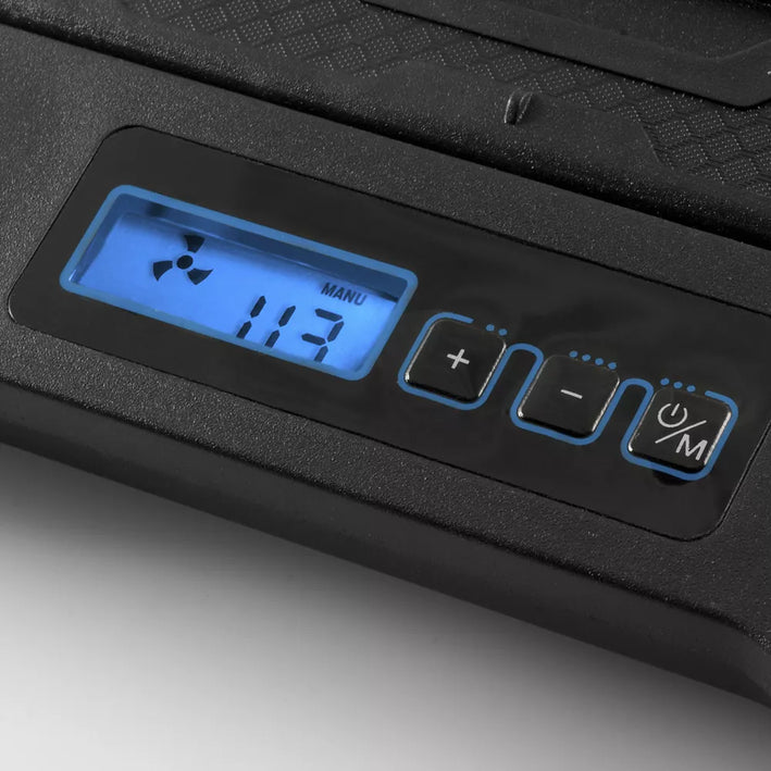 Stand cu sistem de racire pentru notebook gaming 5 ventilatoare si ecran LCD NGS