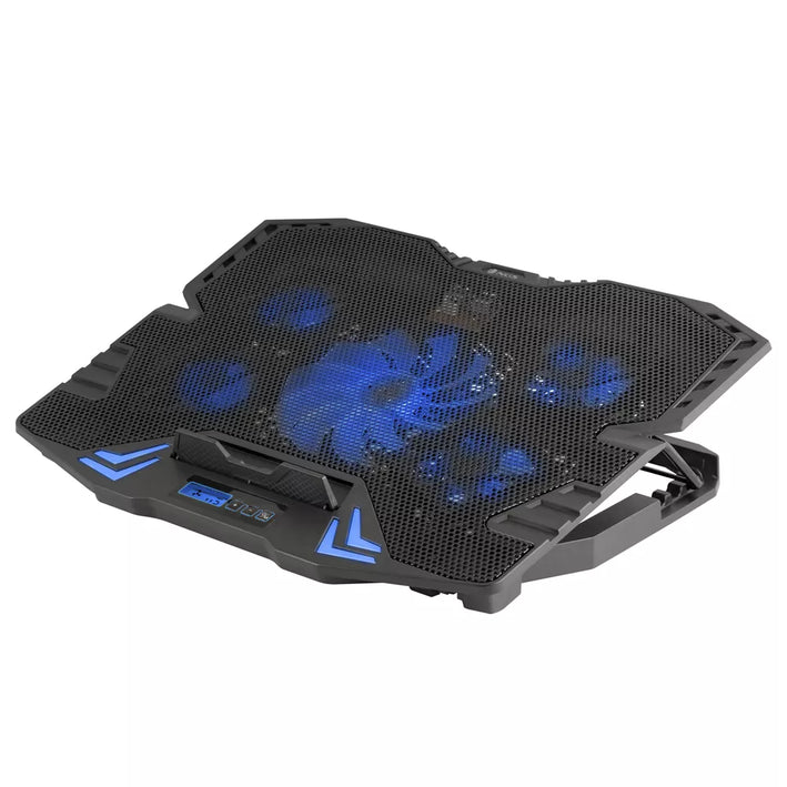 Stand cu sistem de racire pentru notebook gaming 5 ventilatoare si ecran LCD NGS