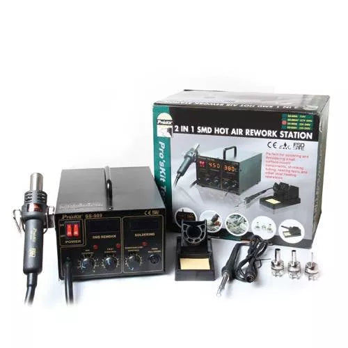 Statie de lipit SMD 2 in 1 cu aer cald SS-989B ProsKit