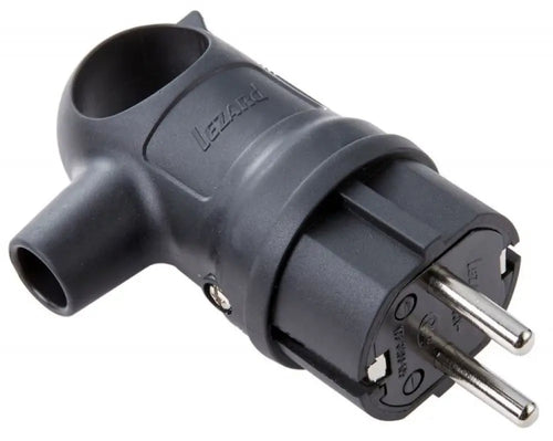 Stecher schuko cauciuc cu maner 16A 3500W IP44 Lezard 106-0400-0109