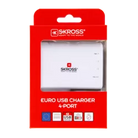 Stecher Skross EU cu 4 porturi USB alb 3x 1A 1x 2.4A