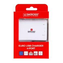 Stecher Skross EU cu 4 porturi USB alb 3x 1A 1x 2.4A