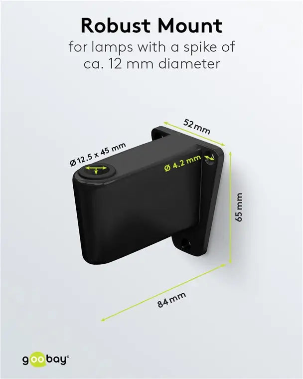 Suport de perete pentru lampa cu lupa negru pentru cod 65575 /64986 /64988 /64989 Goobay 64991