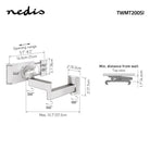 Suport de perete pentru tableta cu miscare pe 3 directii 7 - 12" Nedis