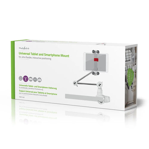 Suport Nedis TDMT111WT pentru tableta si smartphone 4-12" rotire 360 brat pliabil