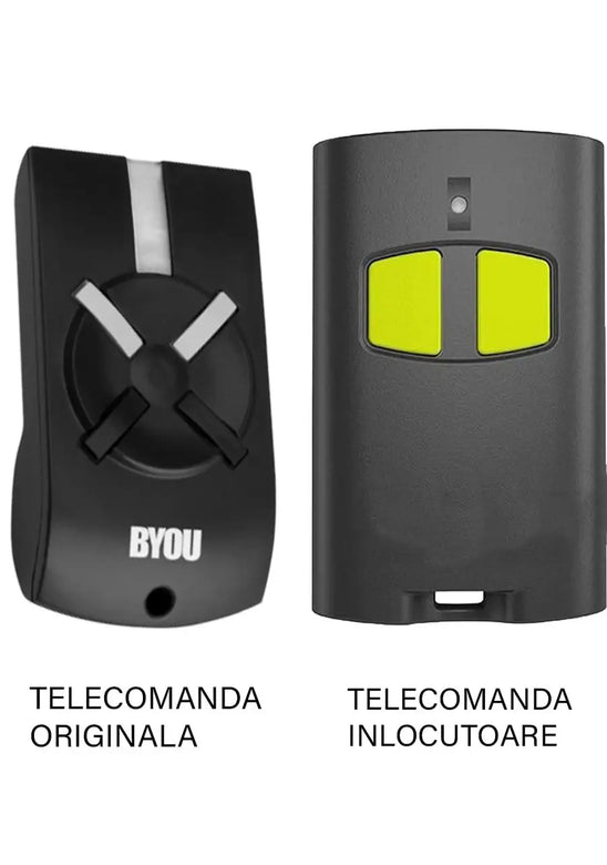 Telecomanda poarta garaj BYou T2A 2 Butoane/ cod saritor/ 433.92Mhz (649)