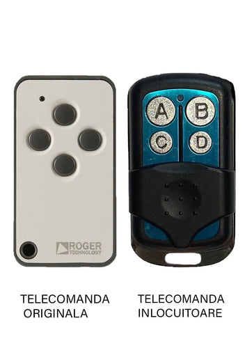 Telecomanda poarta garaj de 2 si 4 canale cod fix 433.92MHz Roger E80 compatibila cu originalul (845)