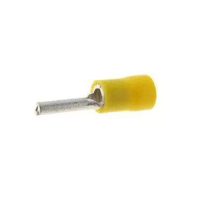 Terminal papuc cu pin din sarma 2.6mm 4/6mm2 crimpat pe cablu galben NINIGI ST-070/Y