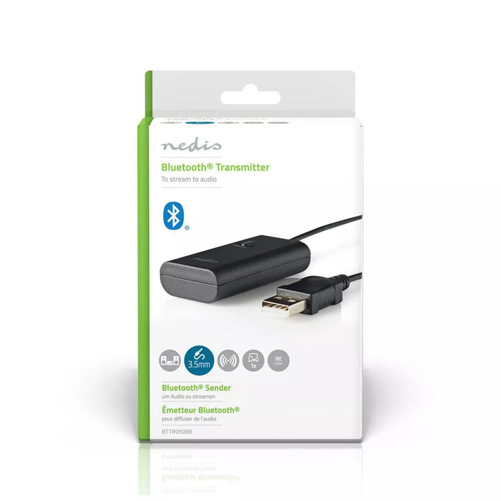 Transmitator audio wireless Nedis Bluetooth negru
