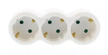 Triplu Stecher cu contact protectie 3x SCHUKO Well 16A 3500W