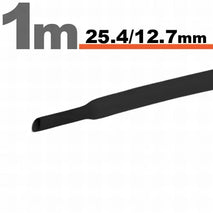 Tub termocontractibil negru 25.4mm/ 12.7mm 1m 11027F-1