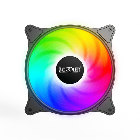 Ventilator PCCOOLER FX1203-BKRN1-GL 120x120x25 mm 12V 0.18A 1200RPM RGB LED 3-pin Hydro Bearing fixed LED RGB