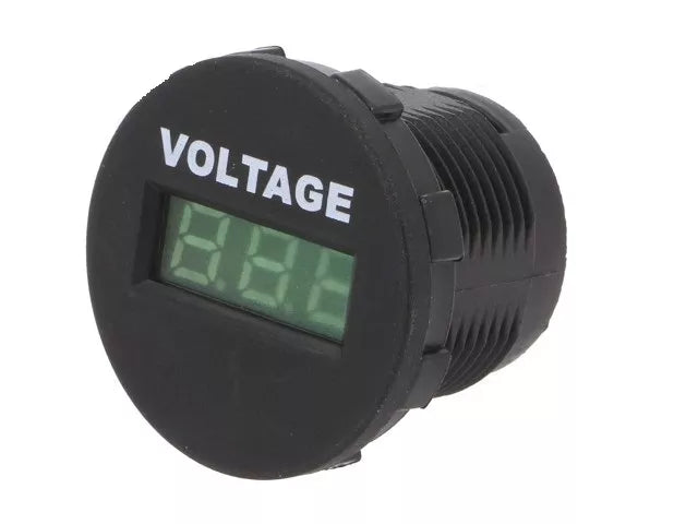 Voltmetru 6-33VDC negru-verde SCI A25-1-BB3-G