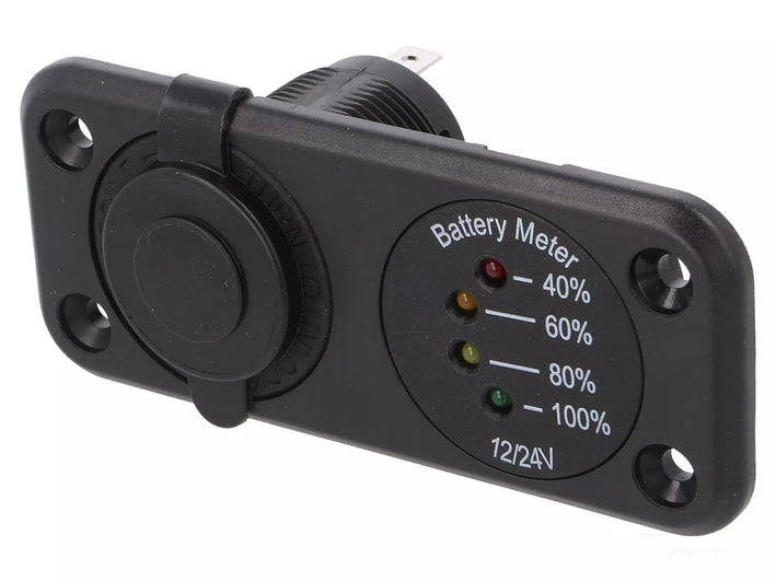 Voltmetru si bricheta auto 7-33VDC SCI A13-142A254PD-BB3